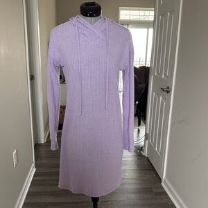 Elegant Lavender Hoodie Dress